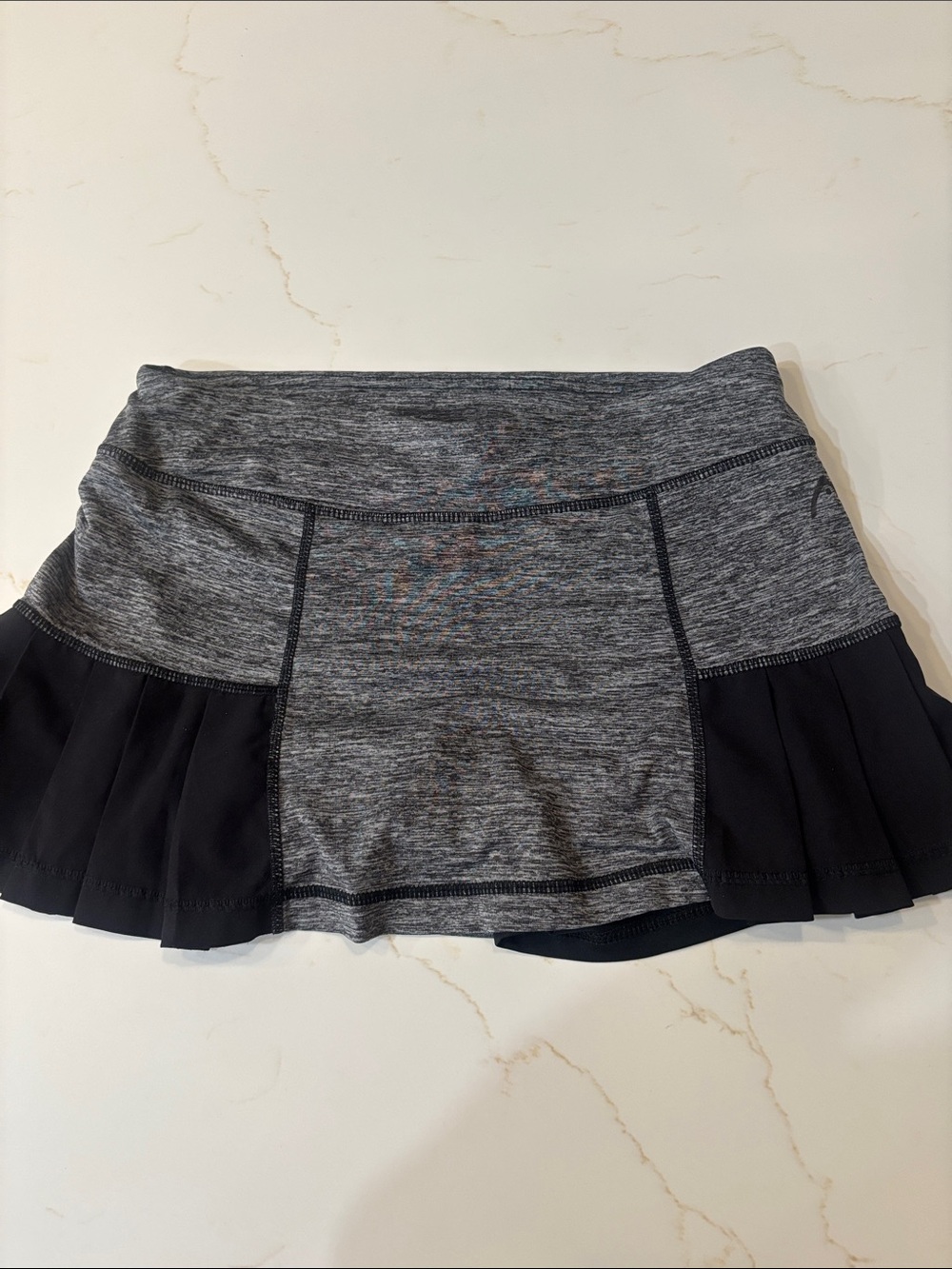 Athletic Grey and Black Pleated Skirt Asics Tennis